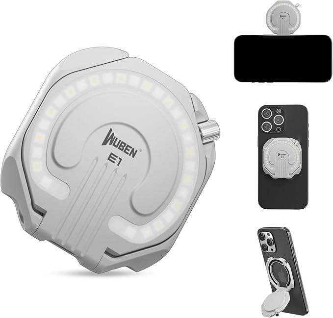 WUBEN E1 EDC Luz de selfie recarregável Luz de anel portátil