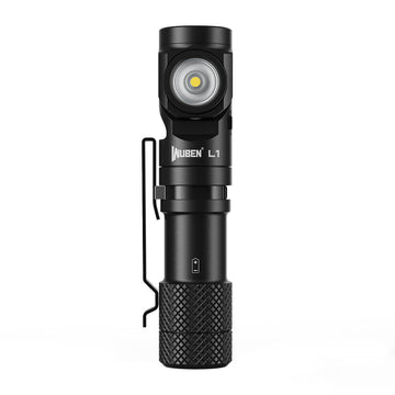 Lanterna L1 2000 Lumens - Lanterna de duas fontes de luz com cabeça giratória de 180°